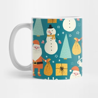 Santa Bunny and Snowman Scale Mug